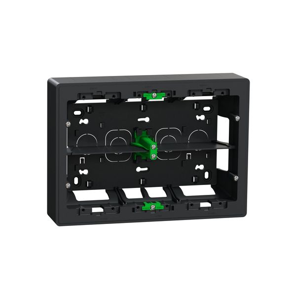 SCHNEIDER ELECTRIC NEW UNICA КОНЗОЛА ЗА ОТКРИТ МОНТАЖ 2Х8 МОДУЛА, АНТРАЦИТ