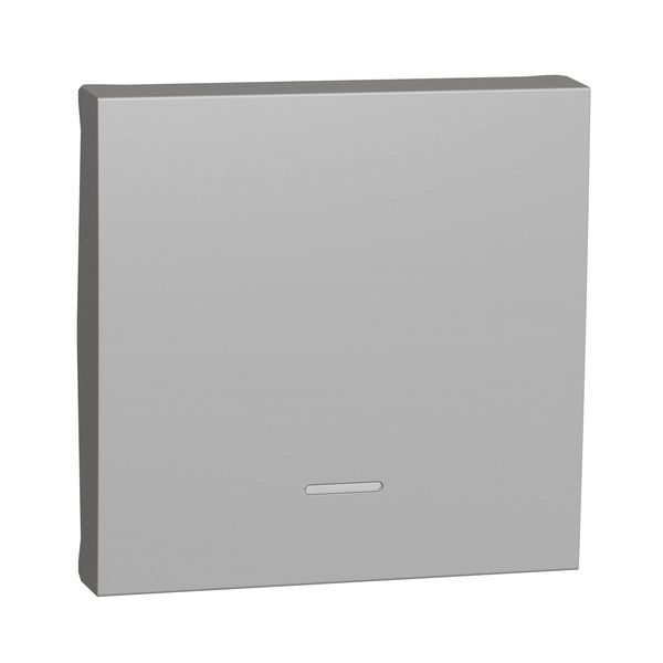 SCHNEIDER ELECTRIC NEW UNICA ДВУМОДУЛЕН КАПАК С ИНДИКАТОР, АЛУМИНИЙ