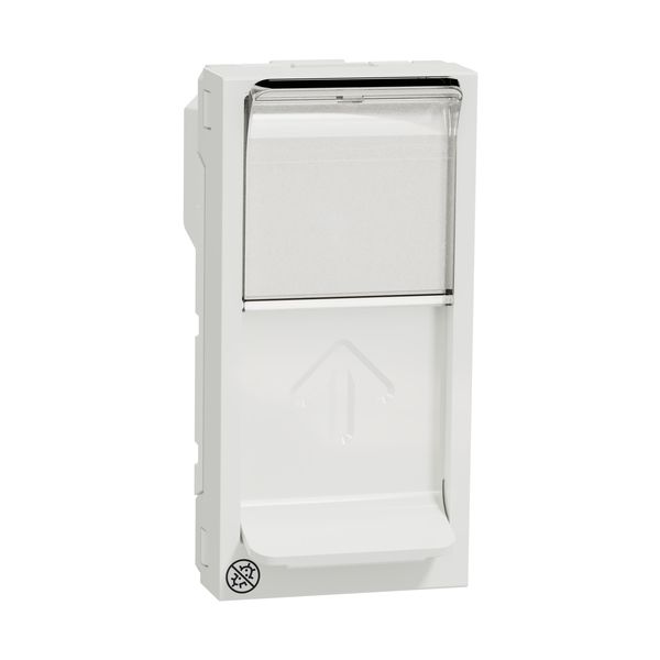 SCHNEIDER ELECTRIC NEW UNICA RJ45 КАПАК, 1 МОДУЛ KEYSTONE/SYSTIMAX, БЯЛ