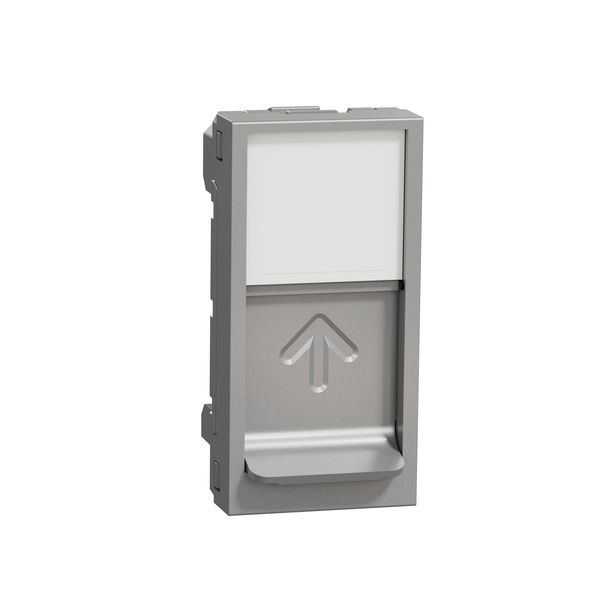 SCHNEIDER ELECTRIC NEW UNICA КАПАК ЗА RJ45 KEYSTONE/SYSTIMAX 1 МОДУЛ, АЛУМИНИЙ