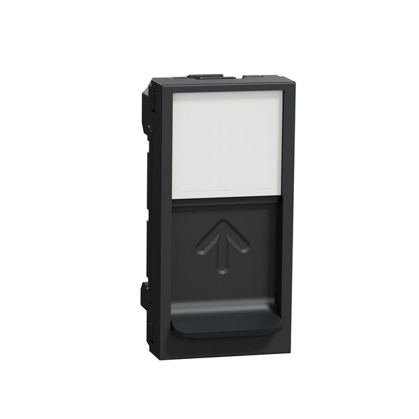 SCHNEIDER ELECTRIC NEW UNICA КАПАК ЗА RJ45 KEYSTONE/SYSTIMAX 1 МОДУЛ, АНТРАЦИТ