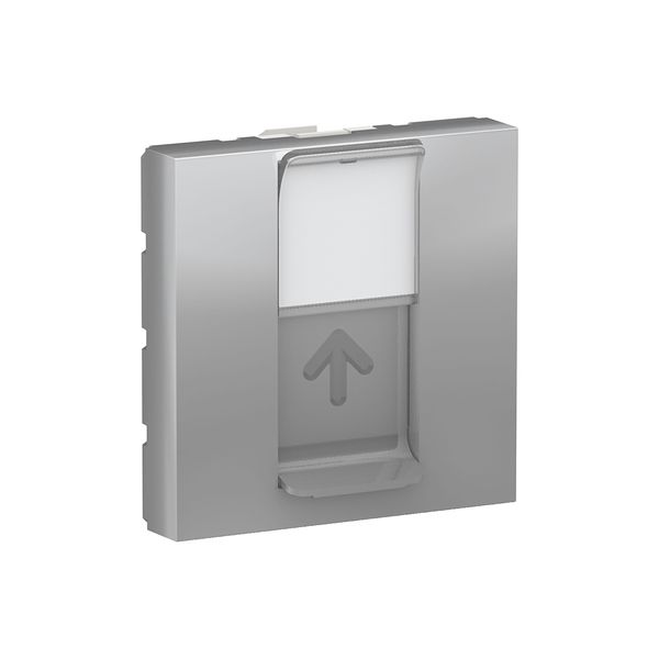 SCHNEIDER ELECTRIC NEW UNICA КАПАК ЗА RJ45 KEYSTONE/SYSTIMAX 2 МОДУЛА, АЛУМИНИЙ