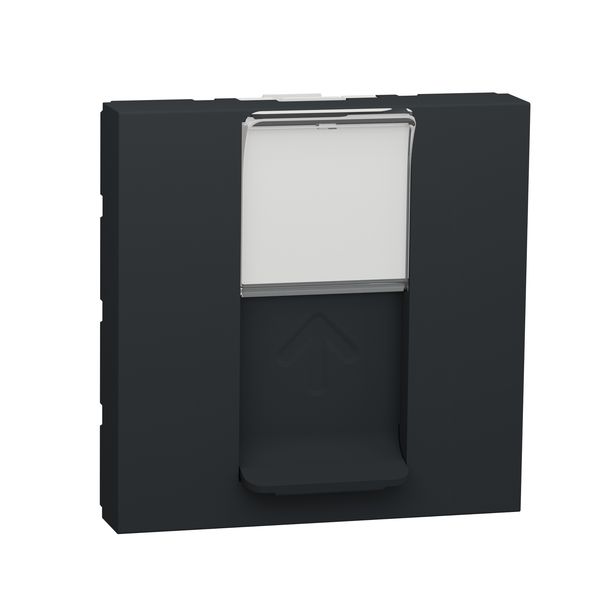 SCHNEIDER ELECTRIC NEW UNICA КАПАК ЗА RJ45 KEYSTONE/SYSTIMAX 2 МОДУЛА, АНТРАЦИТ