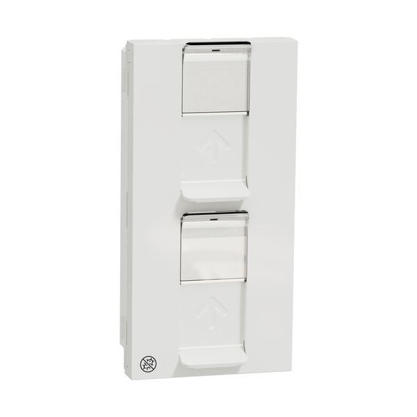 SCHNEIDER ELECTRIC NEW UNICA RJ45 КАПАК, 1 МОДУЛ 2XKEYSTONE/SYSTIMAX, БЯЛ