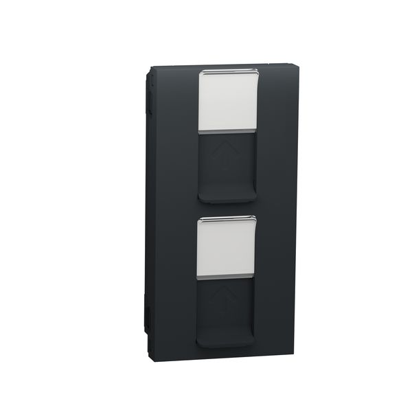 SCHNEIDER ELECTRIC NEW UNICA КАПАК ЗА RJ45 2XKEYSTONE/SYSTIMAX 4 МОДУЛА