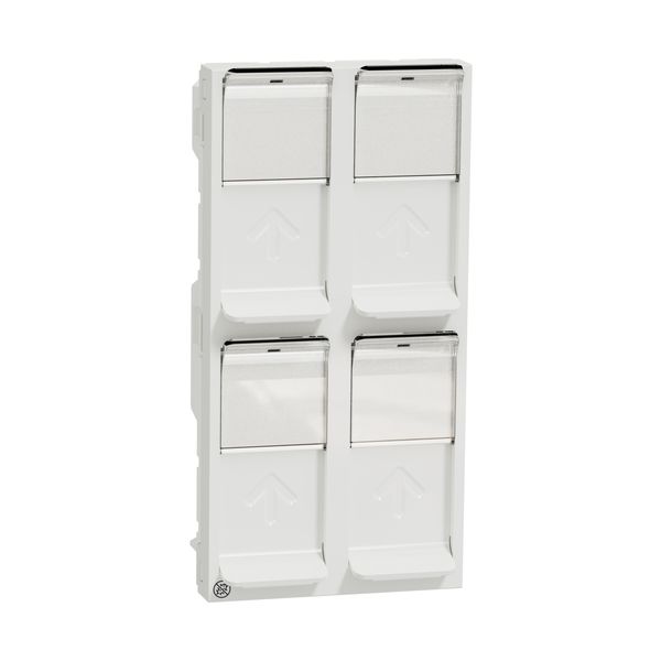 SCHNEIDER ELECTRIC NEW UNICA RJ45 КАПАК, 1 МОДУЛ 4XKEYSTONE/SYSTIMAX, БЯЛ