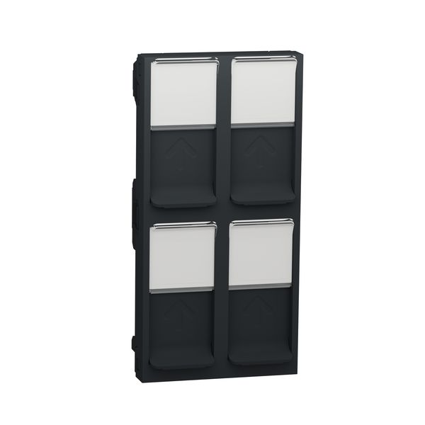 SCHNEIDER ELECTRIC NEW UNICA КАПАК ЗА RJ45 2XKEYSTONE/SYSTIMAX 4 МОДУЛА