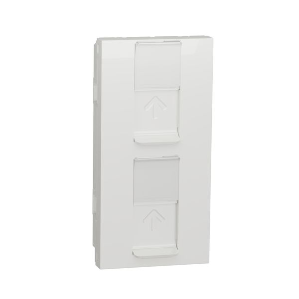 SCHNEIDER ELECTRIC NEW UNICA ДВОЙНА РОЗЕТКА RJ45 БЕЗ КОНЕКТОР, 45Х90