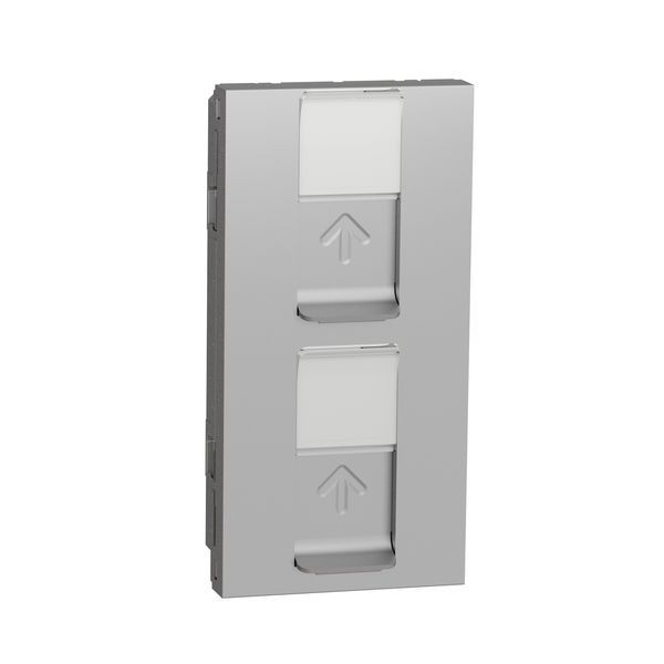 SCHNEIDER ELECTRIC NEW UNICA ДВОЙНА РОЗЕТКА RJ45 БЕЗ КОНЕКТОР, 45Х90