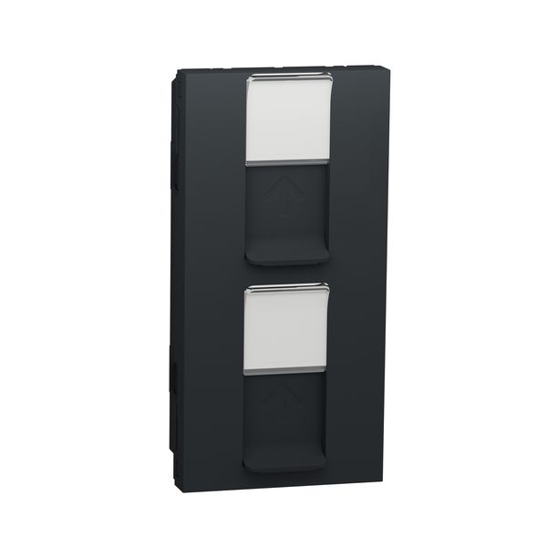 SCHNEIDER ELECTRIC NEW UNICA ДВОЙНА РОЗЕТКА RJ45 БЕЗ КОНЕКТОР, 45Х90