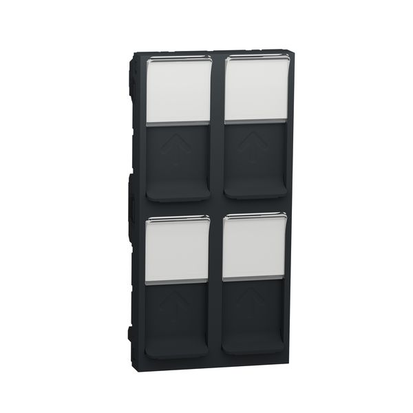 SCHNEIDER ELECTRIC NEW UNICA ЧЕТВОРНА РОЗЕТКА RJ45 БЕЗ КОНЕКТОР, 45Х90