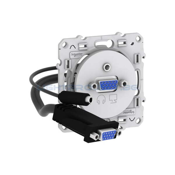 SCHNEIDER ELECTRIC S520463 VGA РОЗЕТКА HD15 С АУДИО ЖАК ODACE БЯЛ