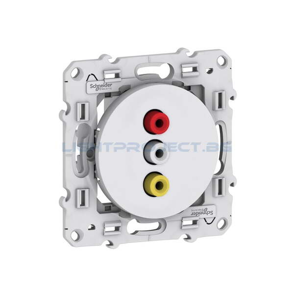 SCHNEIDER ELECTRIC S520464 3 ГНЕЗДА RCA ODACE БЯЛ