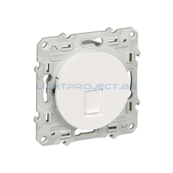 SCHNEIDER ELECTRIC S520471 РОЗЕТКА ЗА КОМПЮТЪР RJ45 CAT.5E НЕЕКРАНИРАНА ODACE БЯЛ