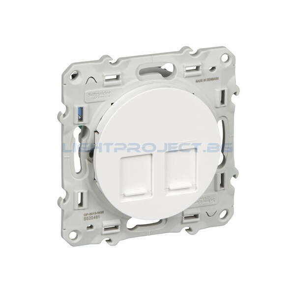 SCHNEIDER ELECTRIC S520481 РОЗЕТКА 2ХRJ45 CAT.5E НЕЕКРАНИРАНА ODACE БЯЛ