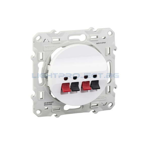 SCHNEIDER ELECTRIC S520488 ДВОЙНА РОЗЕТКА ЗА ВИСОКОГОВОРИТЕЛ ODACE БЯЛ
