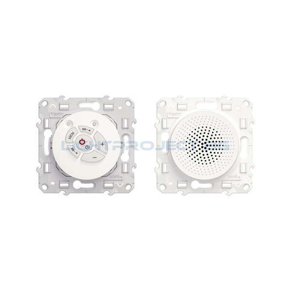 SCHNEIDER ELECTRIC S520583 FM ТУНЕР С ВИСОКОГОВОРИТЕЛ ODACE БЯЛ