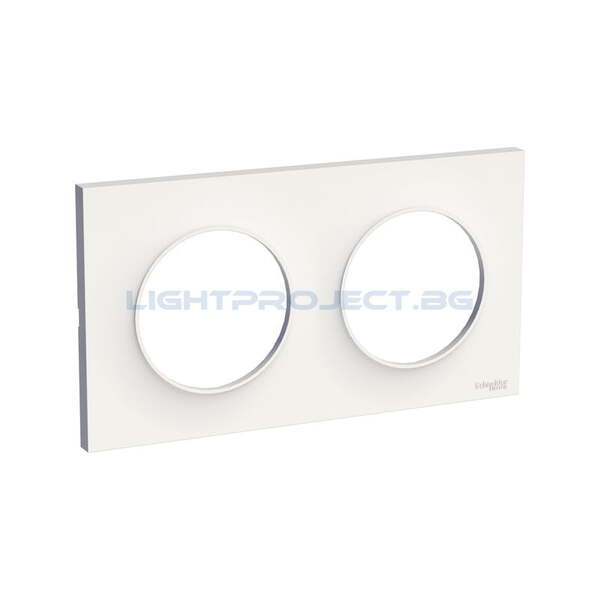 SCHNEIDER ELECTRIC S520704 ODACE STYL ДЕКОРАТИВНА РАМКА ДВОЙНА БЯЛО