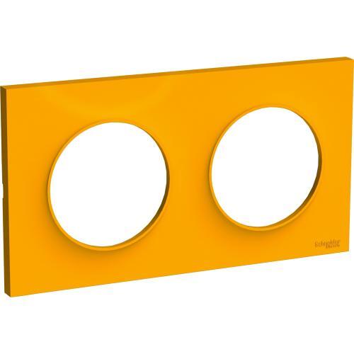 SCHNEIDER ELECTRIC S520704G ODACE STYL ДЕКОРАТИВНА РАМКА ДВОЙНА КЕХЛИБАР