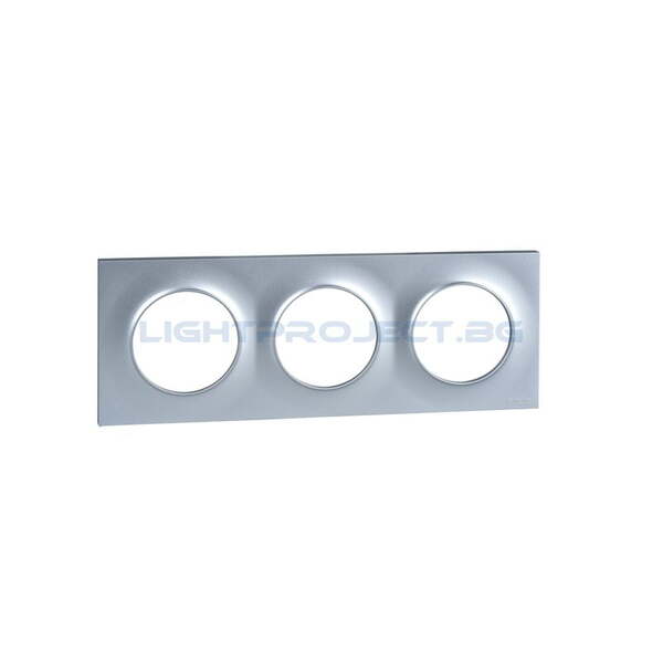 SCHNEIDER ELECTRIC S520706E ODACE STYL ДЕКОРАТИВНА РАМКА ТРОЙНА АЛУМИНИЙ
