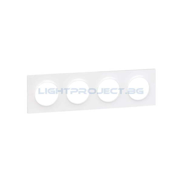 SCHNEIDER ELECTRIC S520708 ODACE STYL ДЕКОРАТИВНА РАМКА ЧЕТВОРНА БЯЛО