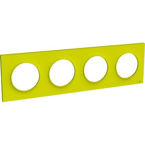 SCHNEIDER ELECTRIC S520708H ODACE STYL ДЕКОРАТИВНА РАМКА ЧЕТВОРНА ВЕРДЕ