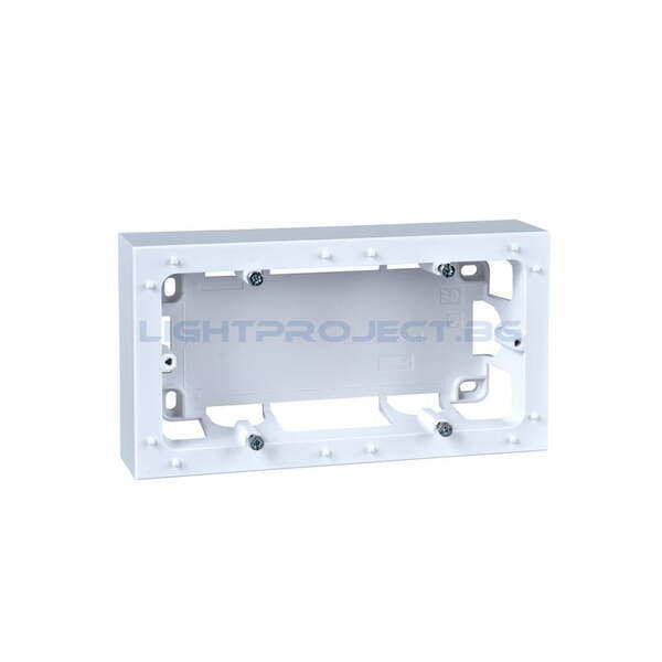 SCHNEIDER ELECTRIC S520764 ODACE STYL КУТИЯ ЗА ОТКРИТ МОНТАЖ ДВОЙНА БЯЛ