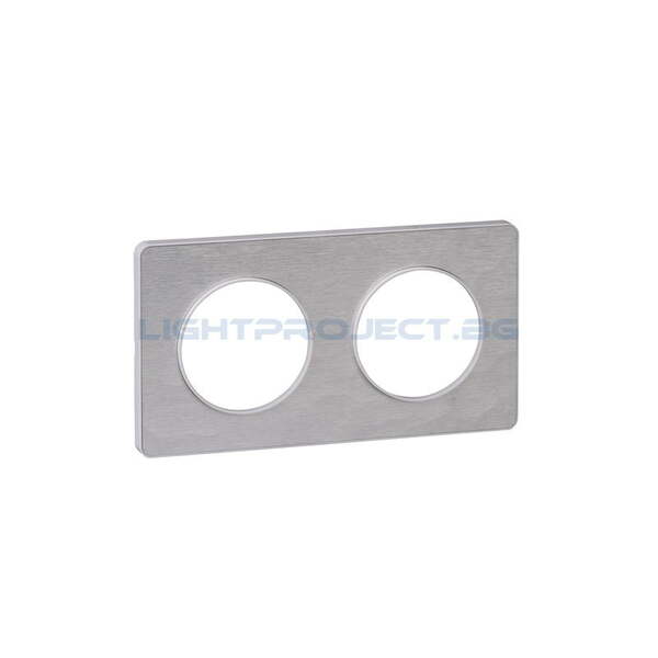 SCHNEIDER ELECTRIC S520804K ODACE TOUCH ДЕКОРАТИВНА РАМКА ДВОЙНА КОВАН АЛУМИНИЙ