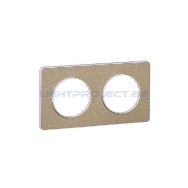 SCHNEIDER ELECTRIC S520804L ODACE TOUCH ДЕКОРАТИВНА РАМКА ДВОЙНА ДРАСКАН БРОНЗ