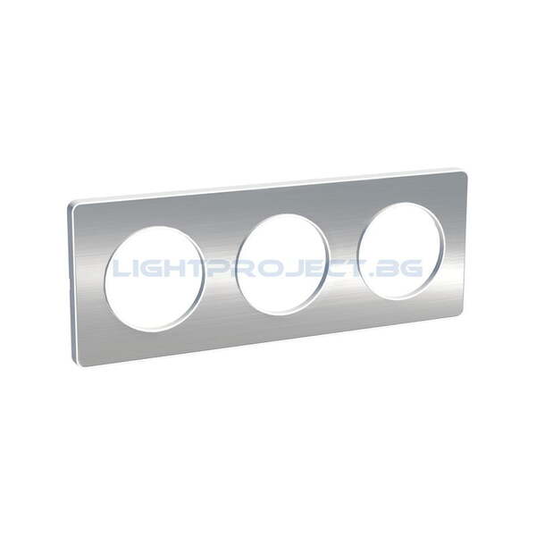 SCHNEIDER ELECTRIC S520806J ODACE TOUCH ДЕКОРАТИВНА РАМКА ТРОЙНА ДРАСКАН АЛУМИНИЙ