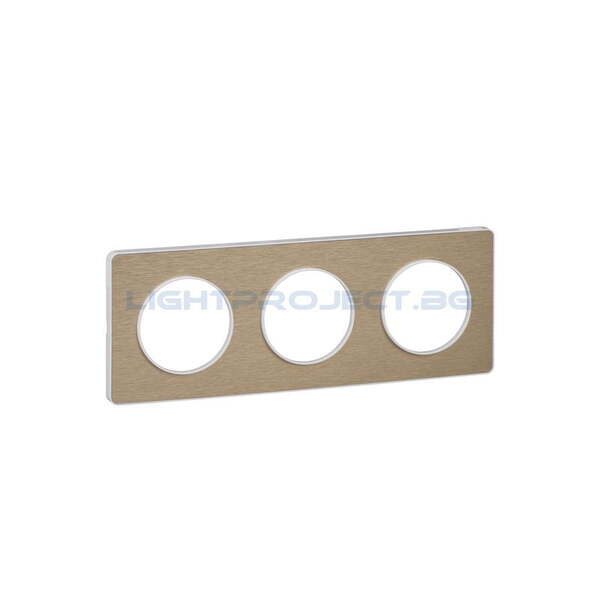 SCHNEIDER ELECTRIC S520806L ODACE TOUCH ДЕКОРАТИВНА РАМКА ТРОЙНА ДРАСКАН БРОНЗ