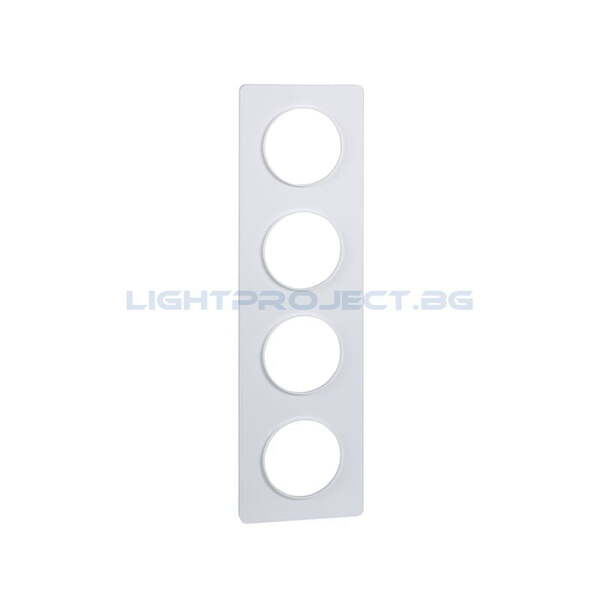 SCHNEIDER ELECTRIC S520808 ODACE TOUCH ДЕКОРАТИВНА РАМКА ЧЕТВОРНА БЯЛ