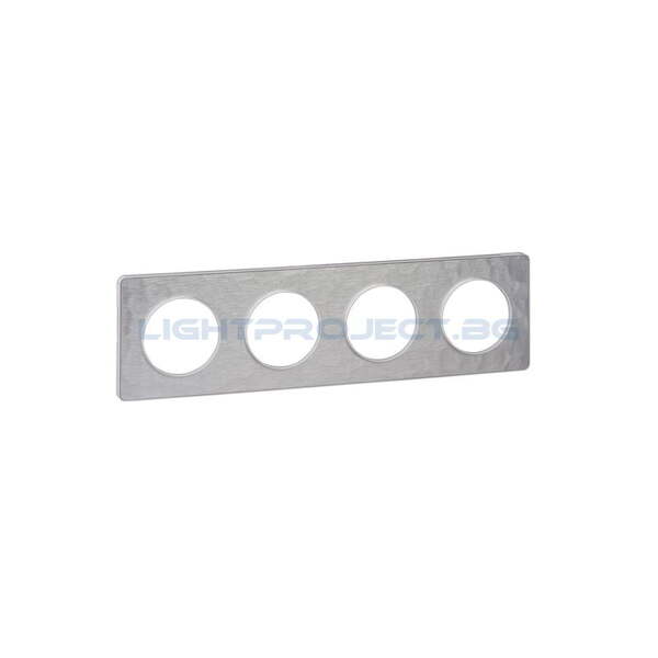 SCHNEIDER ELECTRIC S520808K ODACE TOUCH ДЕКОРАТИВНА РАМКА ЧЕТВОРНА КОВАН АЛУМИНИЙ