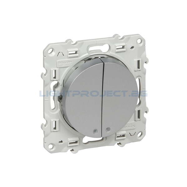 SCHNEIDER ELECTRIC S530276 БУТОН С ЛОКАТОРНА ЛАМПА ODACE АЛУМИНИЙ