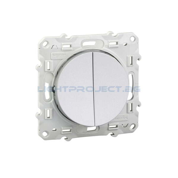 SCHNEIDER ELECTRIC S530285 ДЕВИАТОРЕН КЛЮЧ СХ.6+ЛИХТ БУТОН (NO/NC) ODACE АЛУМИНИЙ