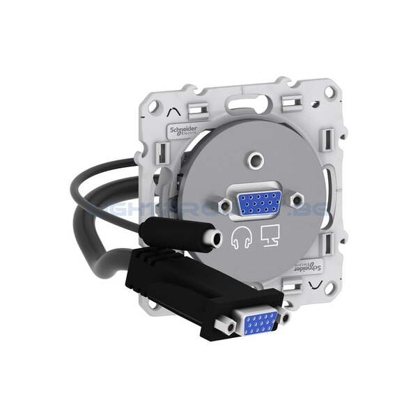 SCHNEIDER ELECTRIC S530463 VGA РОЗЕТКА HD15 С АУДИО ЖАК ODACE АЛУМИНИЙ