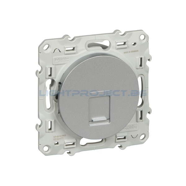 SCHNEIDER ELECTRIC S530471 РОЗЕТКА ЗА КОМПЮТЪР RJ45 CAT.5E НЕЕКРАНИРАНА ODACE АЛУМИНИЙ