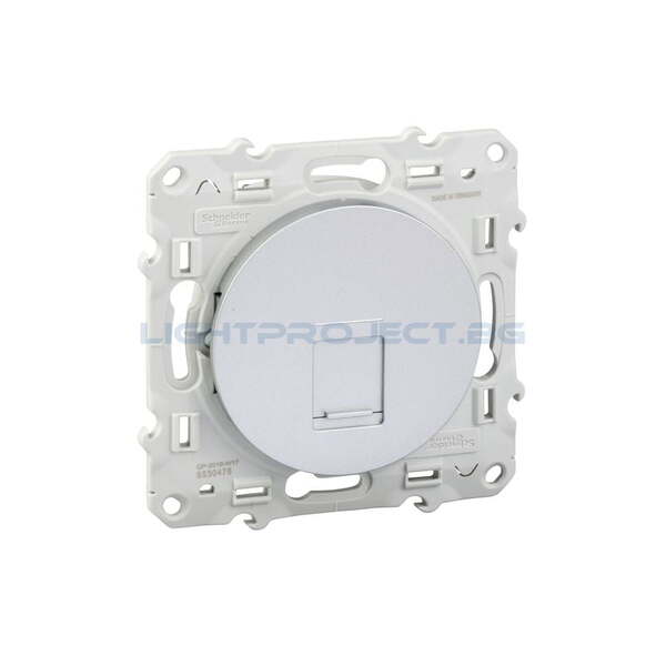 SCHNEIDER ELECTRIC S530476 РОЗЕТКА RJ45 CAT.6 ЕКРАНИРАНА ODACE АЛУМИНИЙ