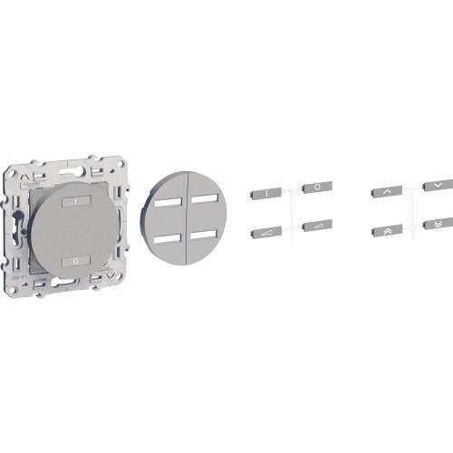 SCHNEIDER ELECTRIC S530571 БУТОН ЗА ЩОРИ И ОСВЕТЛЕНИЕ ODACE АЛУМИНИЙ