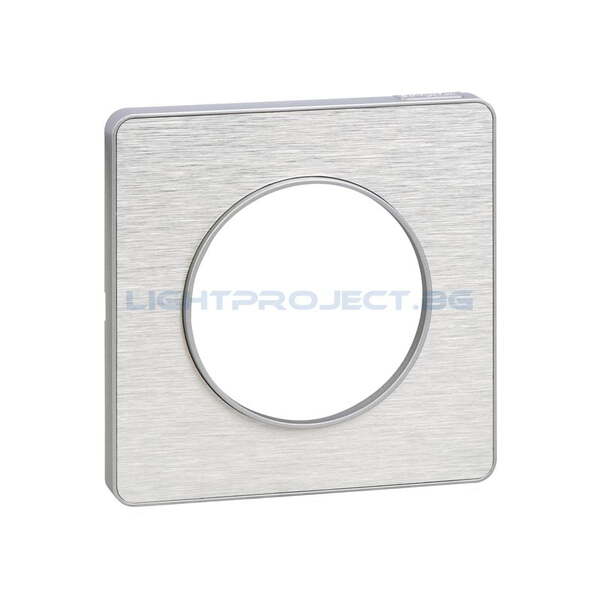 SCHNEIDER ELECTRIC S530802J ODACE TOUCH ALUMINIUM ДЕКОРАТИВНА РАМКА ЕДИНИЧНА ДРАСКАН АЛУМИНИЙ