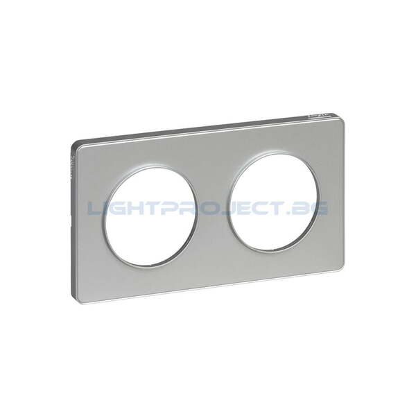 SCHNEIDER ELECTRIC S530804 ODACE TOUCH ALUMINIUM ДЕКОРАТИВНА РАМКА ДВОЙНА БОЯДИСАН АЛУМИНИЙ