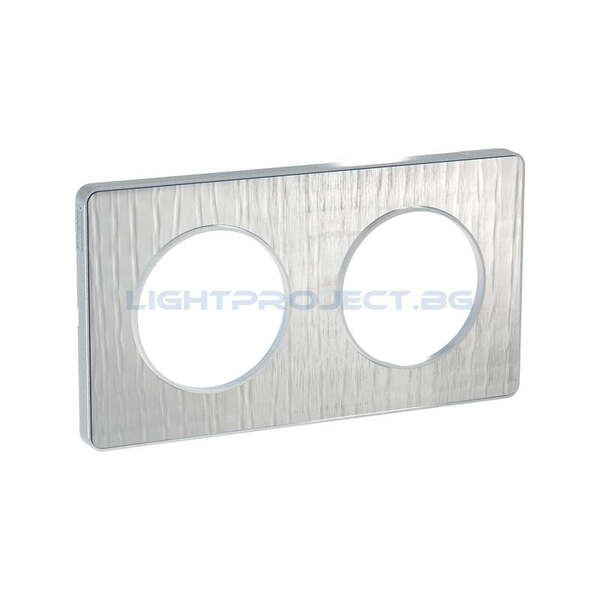 SCHNEIDER ELECTRIC S530804J1 ODACE TOUCH ALUMINIUM ДЕКОРАТИВНА РАМКА ДВОЙНА ДРАСКАН АЛУМИНИЙ КРОКО