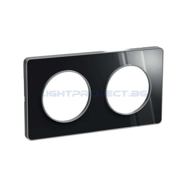 SCHNEIDER ELECTRIC S530804K1 ODACE TOUCH ALUMINIUM ДЕКОРАТИВНА РАМКА ДВОЙНА OПУШЕН АЛУМИНИЙ КРОКО