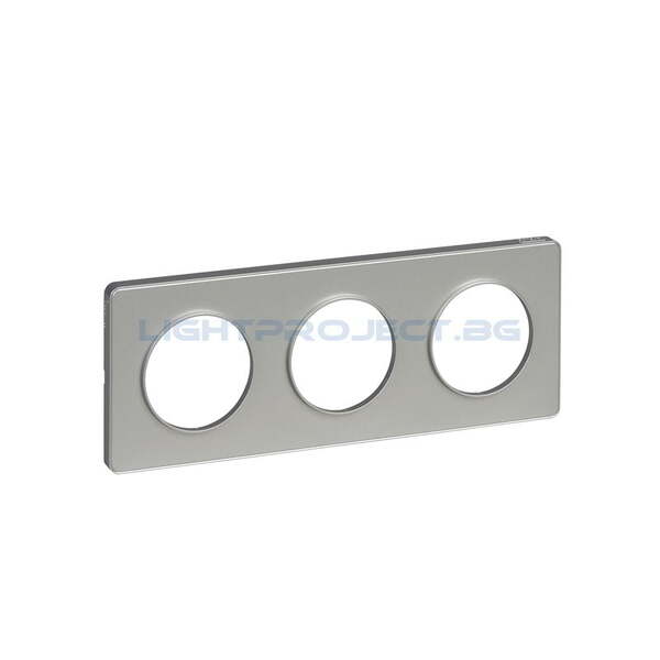 SCHNEIDER ELECTRIC S530806 ODACE TOUCH ALUMINIUM ДЕКОРАТИВНА РАМКА ТРОЙНА БОЯДИСАН АЛУМИНИЙ