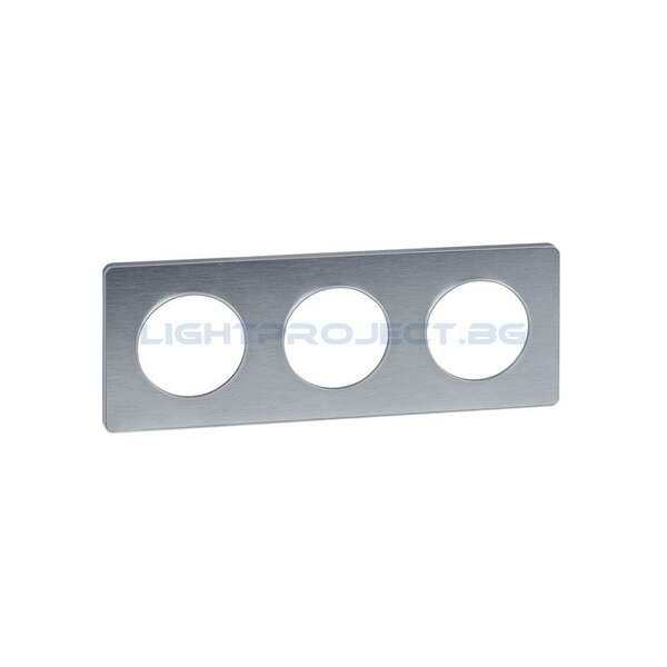 SCHNEIDER ELECTRIC S530806J ODACE TOUCH ALUMINIUM ДЕКОРАТИВНА РАМКА ТРОЙНА ДРАСКАН АЛУМИНИЙ