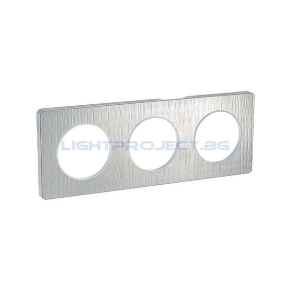 SCHNEIDER ELECTRIC S530806J1 ODACE TOUCH ALUMINIUM ДЕКОРАТИВНА РАМКА ТРОЙНА ДРАСКАН АЛУМИНИЙ КРОКО