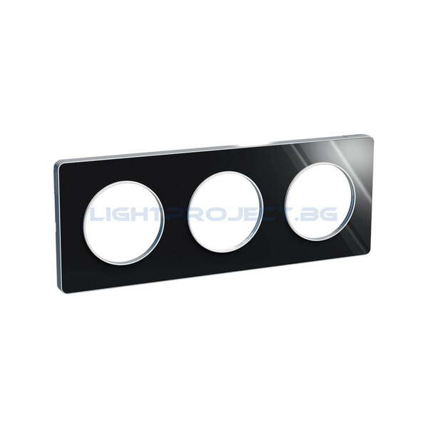 SCHNEIDER ELECTRIC S530806K1 ODACE TOUCH ALUMINIUM ДЕКОРАТИВНА РАМКА ТРОЙНА OПУШЕН АЛУМИНИЙ КРОКО