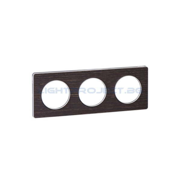 SCHNEIDER ELECTRIC S530806P ODACE TOUCH ALUMINIUM ДЕКОРАТИВНА РАМКА ТРОЙНА OПУШЕН ВЕНГЕ