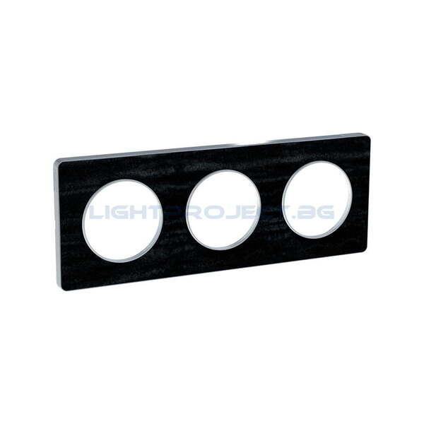 SCHNEIDER ELECTRIC S530806P1 ODACE TOUCH ALUMINIUM ДЕКОРАТИВНА РАМКА ТРОЙНА ЧЕРЕН ДЪБ