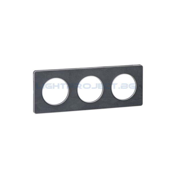 SCHNEIDER ELECTRIC S530806V ODACE TOUCH ALUMINIUM ДЕКОРАТИВНА РАМКА ТРОЙНА КАМЪК